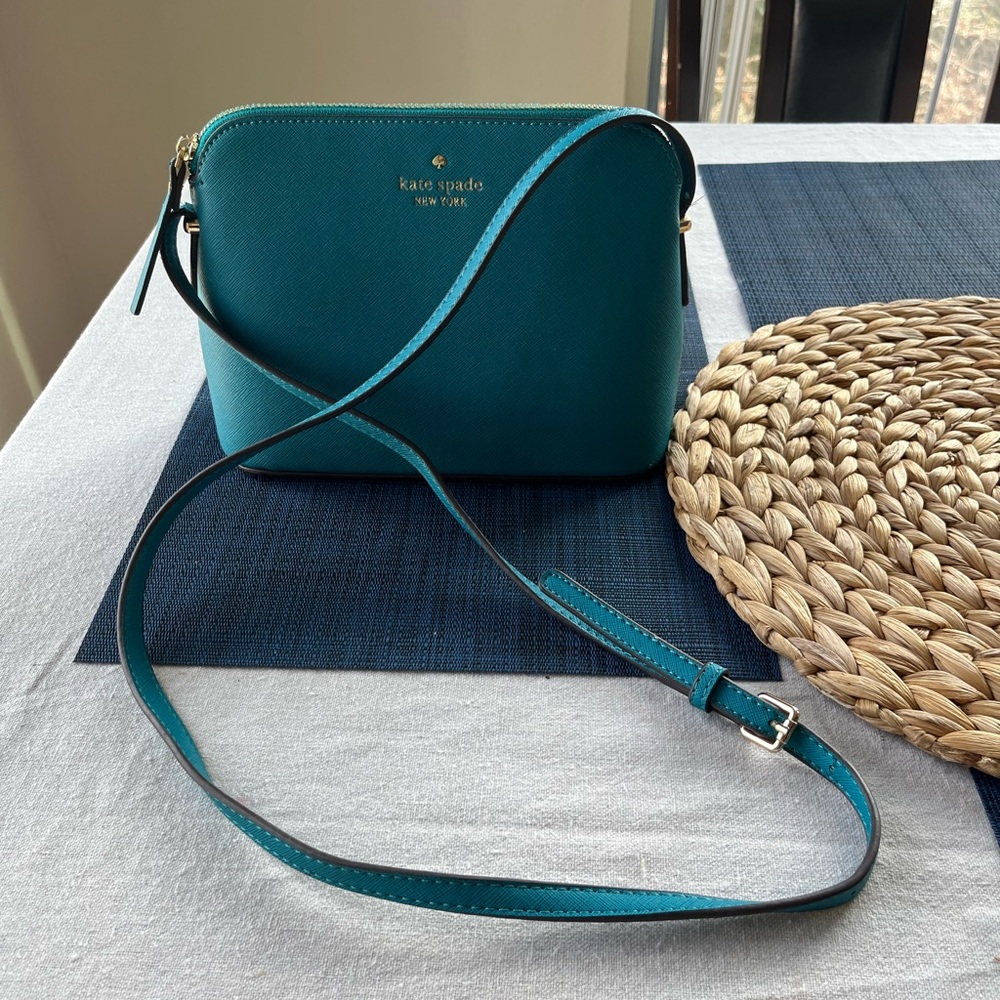 Kate Spade Purse, Kate Spade New York Leather Crosbody, Blue Dome Bag